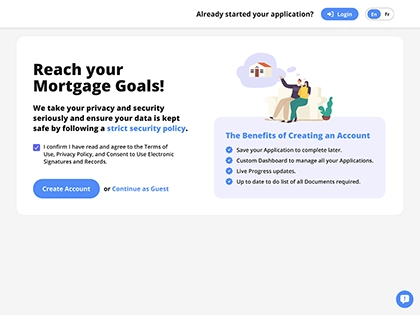 Client App landing Page